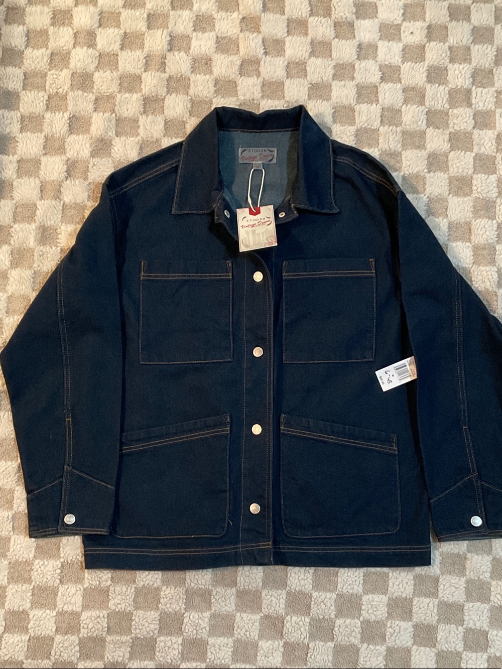 Stoosh Navy Blue Lightweight Work Jacket